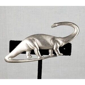 Vintage JJ (Jonette Jewelry) 1986 Pewter Brontosaurus Brooch